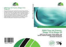 Buchcover von 2003 Tour de France, Stage 10 to Stage 20