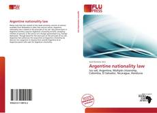 Argentine nationality law的封面