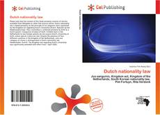 Couverture de Dutch nationality law