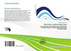 Buchcover von German nationality law