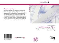 Bookcover of M. Subbaraya Aiyar