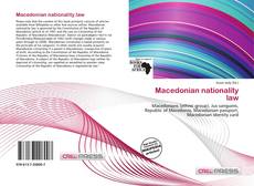 Buchcover von Macedonian nationality law
