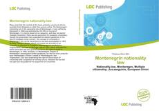 Bookcover of Montenegrin nationality law