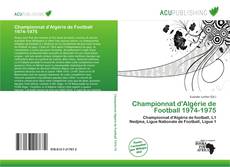 Bookcover of Championnat d'Algérie de Football 1974-1975