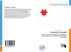 Bookcover of Friedrich Zander