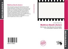 Buchcover von Matthew Booth (Actor)