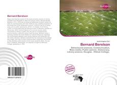 Bookcover of Bernard Berelson