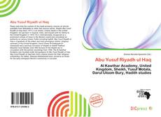 Copertina di Abu Yusuf Riyadh ul Haq