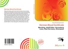 Copertina di German Blood Certificate