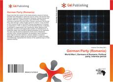 Buchcover von German Party (Romania)