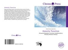 Bookcover of Annuity Function