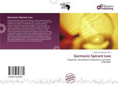 Germanic Spirant Law kitap kapağı