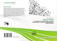 Portada del libro de Henry Thode