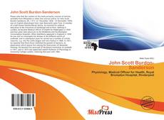 Buchcover von John Scott Burdon-Sanderson