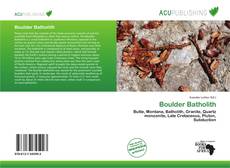 Bookcover of Boulder Batholith