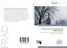 Buchcover von History of Greenland During World War II