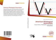 Copertina di American Philological Association