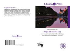 Capa do livro de Royaume de Saxe 