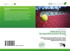 Bookcover of 2006 Davis Cup Europe/Africa Zone Group I