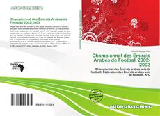 Buchcover von Championnat des Émirats Arabes de Football 2002-2003