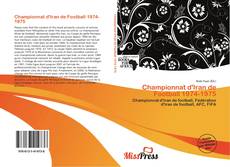 Portada del libro de Championnat d'Iran de Football 1974-1975