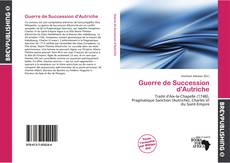 Capa do livro de Guerre de Succession d'Autriche 