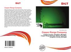 Bookcover of Copper Range Company