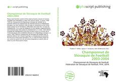 Championnat de Slovaquie de Football 2003-2004的封面