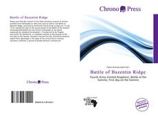 Portada del libro de Battle of Bazentin Ridge