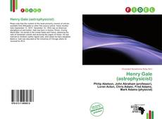 Bookcover of Henry Gale (astrophysicist)