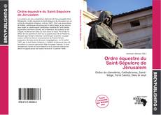 Capa do livro de Ordre équestre du Saint-Sépulcre de Jérusalem 