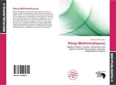 Buchcover von Rang (Mathématiques)