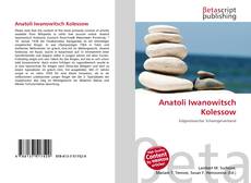 Copertina di Anatoli Iwanowitsch Kolessow