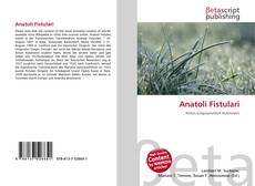 Buchcover von Anatoli Fistulari