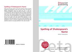 Обложка Spelling of Shakespeare's Name