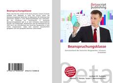 Bookcover of Beanspruchungsklasse