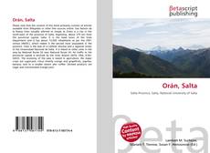 Capa do livro de Orán, Salta 