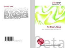 Buchcover von Rodman, Iowa