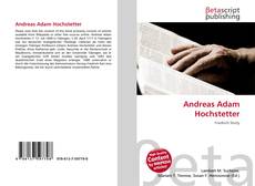Portada del libro de Andreas Adam Hochstetter