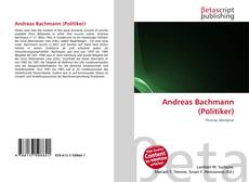 Portada del libro de Andreas Bachmann (Politiker)
