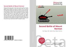 Second Battle of Mount Hermon kitap kapağı