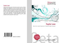 Capa do livro de Taylor Law 