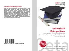 Universidad Metropolitana kitap kapağı
