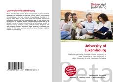 Borítókép a  University of Luxembourg - hoz