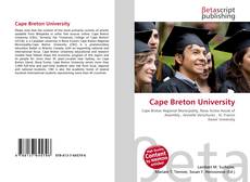 Buchcover von Cape Breton University