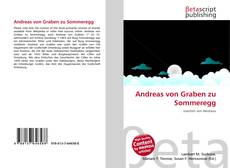 Portada del libro de Andreas von Graben zu Sommeregg