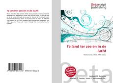 Te land ter zee en in de lucht kitap kapağı