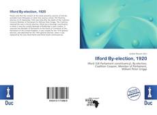 Bookcover of Ilford By-election, 1920