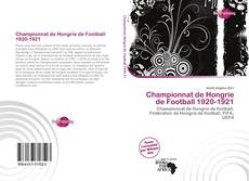 Bookcover of Championnat de Hongrie de Football 1920-1921