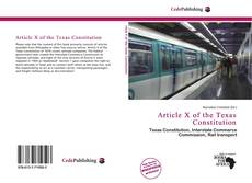 Copertina di Article X of the Texas Constitution
